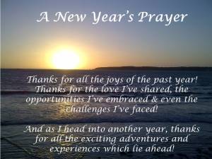 New Year Prayer of Thanks